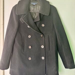 Vintage Ralph Lauren Black Pea Coat Excellent condition